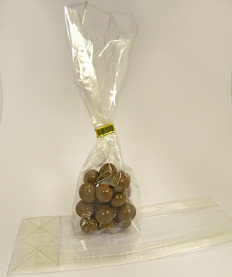 Clear Block Bottom Chocolate Bag (70mm x 40mm x 220mm)- pack of 100